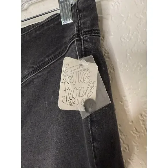 Free People NWT 29 Just Float On Flare Leg Gray Stretch Jeans Bell Bottoms High - Picture 7 of 8